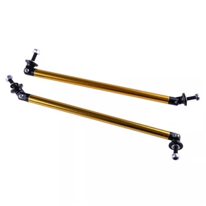 2Pcs Gold 20cm Adjust Front Bumper Lip Splitter Strut Rod Tie Support Bars Hot - Picture 1 of 7