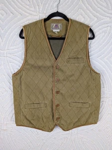 Territory Ahead Weste Herren Gr. M grün Rautensteppung Knopfleiste Schnalle hinten - Bild 1 von 13