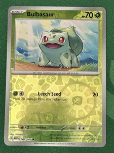 Bulbasaur Reverse Holo 001/165 Pokémon Scarlet & Violet 151 *PACK FRESH* - Picture 1 of 2
