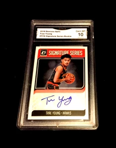 Trae Young Autograph Rookie Gem Mint 10 Panini Set 2018 Donruss Optic Auto #1 RC - Picture 1 of 4