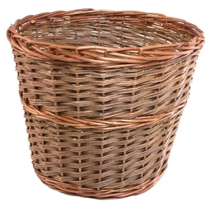 Large Somerset Round Wicker Waste Paper Bin - Picture 1 of 2