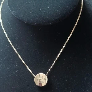 Tiffany & Co. 1837 konkav Charm Anhänger Halskette Sterlingsilber - Bild 1 von 3