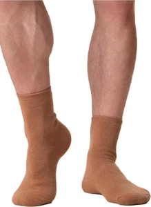 100% Merino Wool Brown Socks for Men - Australia Mens Womens Tan Ski Warm Cold O - Picture 1 of 12