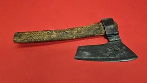 Hacha ancha barbuda de ala de ganso forjada antigua rara del siglo XIX - Imagen 1 de 9