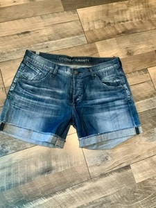Citizens of Humanity Jean Shorts Size 30 Blue Cuff Denim Shorts - Picture 1 of 7