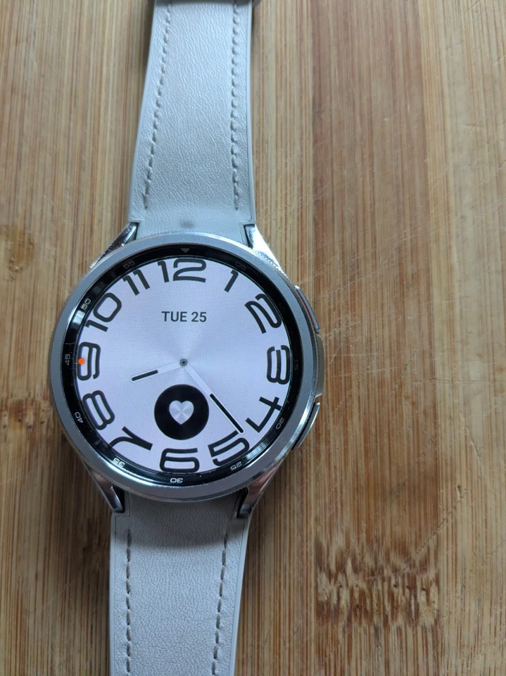 Samsung Galaxy Watch6 Classic 47mm BT Smart Watch - White Leatherette (SM-R960) - Image 1 of 3