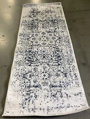 Tapete com defeito CREME/MARINHO 2'-3" x 8'-0", preço reduzido 1172676789 MAD603D-28 - Imagem 1 de 4