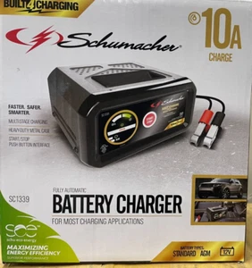 Schumacher 12V 10A Fully Automatic Battery Charger 10A Maintainer (SC1339) NEW! - Picture 1 of 4
