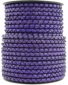 Xsotica® Round Bolo Braided Leather Cord 3mm,4mm,5mm-1 Yard -Choose Color
