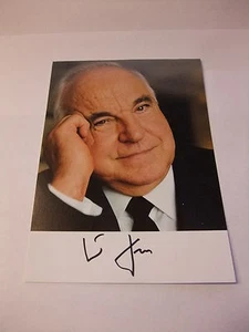 t postal tarjeta de autógrafo foto con autógrafo original Helmut Kohl firmado a mano - Imagen 1 de 1