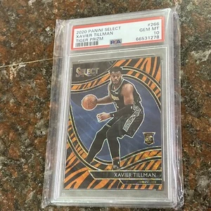 2020 panini select Tiger Prizm psa 10 rookie (pop 1) Xavier Tillman - Picture 1 of 2