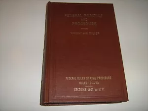 HC FEDERAL PRACTICE AND PROCEDURE Rules 19-23 Wright & Miller 1972 [10W] - Bild 1 von 3