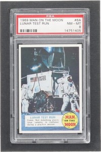 Neil Armstrong NASA Lunar Test Run 1969 Topps Man on the Moon #6A (PSA 8 NM-MT)