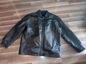 VTG Premier Moda Italian mode Mens Black Leather removable lining Jacket SZ XL. - Picture 1 of 23