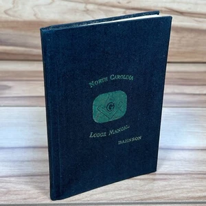 North Carolina Lodge Manual - 1954 - Freemasons -Bahnson NC- Clean, Nice Copy - Foto 1 di 12