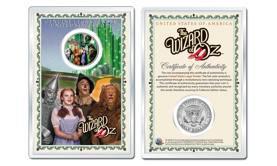 WIZARD OF OZ - Gatekeeper OFICIAL JFK medio dólar EE. UU. Moneda en SOPORTE PREMIUM Foto 1 de 1