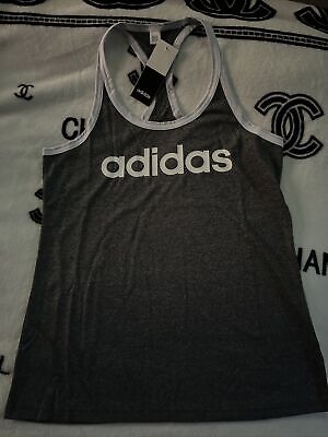 Adidas Grey Vest Top Size Uk 8-10 Brand New With Tags • 11.99€