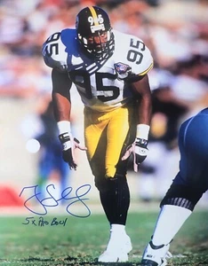 Autographed GREG LLOYD "5x Pro Bowl" Pittsburgh Steelers 16x20 Photo Show ticket - Picture 1 of 1