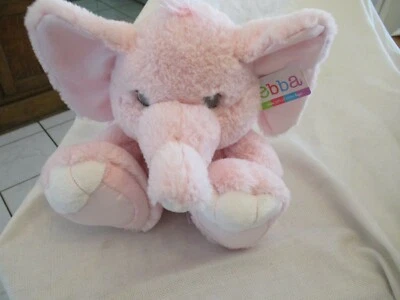 EBBA AURORA TADDLE TOES rosa nuevo con etiquetas nuevo juguete de peluche elefante 10" Foto 1 de 3