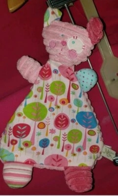 Peluche Bebé Lovey Seguridad Maison Elegante Rosa Tejido Gatito Gato Lindo 13" Usado en Excelente Condición  Foto 1 de 4