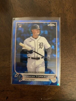 2022 Topps Chrome Update Sapphire #US231 Spencer Torkelson RC Debut (Tigers) - Image 1 of 2