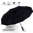 10Rib Strong Automatic Open Umbrella Close Travel Wind Resistant Compact Folding