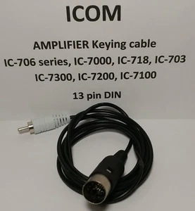 Icom amplifier keying cable IC-706 IC-7000 IC-718 IC7100 IC-7300 13 pin 375 sold - Picture 1 of 1