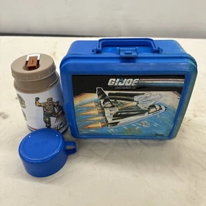 Fiambrera Hasbro GI Joe 1989 vintage de plástico azul con termo - ¡Bonita! - Imagen 1 de 16