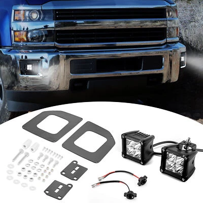 For 2015-2019 GMC Sierra 2500 3500 HD ,Fog Lights Lamps W/ Brackets, Wiring — 第 1/4 张图片