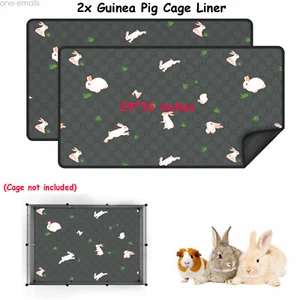 Guinea Pig Cage Liner, Reusable Guinea Pig Bedding Washable Absorbent Pee Pads - Picture 1 of 11