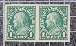 Scott 575 1 Cent Franklin Imperf Pair OG MH SCV - $12.50 - Picture 1 of 1