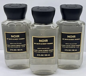 🌊3 MEN'S NOIR ~ 3in1 TRAVEL HAIR, FACE & BODY WASH Bath & Body Works🌊 - Picture 1 of 1