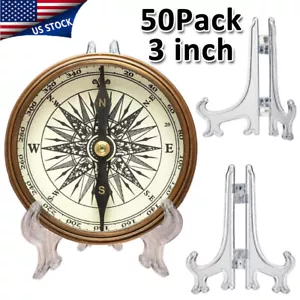 50 Pack Card Stand 3" Trading Card Stands Baseball Display Stand Holder Acrylic - Picture 1 of 12