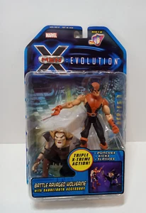 NEW Marvel X-Men Evolution Battle Ravaged Wolverine w Sabretooth 2001 ToyBiz - Picture 1 of 10