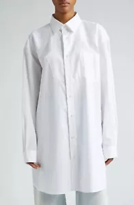 $1355 Maison Margiela Women's Oversized Cotton Shirt Dress White Size 40 / US 4 - Picture 1 of 7