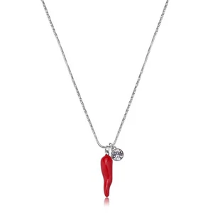 S'AGAPO FEELINGS COLLANA ACCIAIO DONNA CON CORNETTO SMALTATO ROSSO SFE05 (3315) - Foto 1 di 5