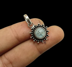 kaufen Mondstein Edelstein 925 Sterling Silber vergoldet 1 Stück Anhänger Schmuck - Bild 1 von 5