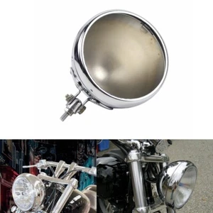 Universal 7" Headlight Housing Headlamp Bulb Bucket Mount Kit For Harley Chopper - Picture 1 of 7