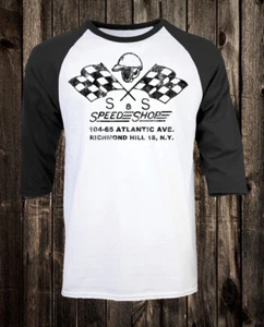 Hot Rod Tee T Shirt Drag Race Racing S&S Speed Shop Atlantic Ave NY New York - Picture 1 of 13