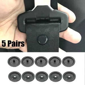 5Pairs Universal Car Seat Belt Buckle Holder Stop Clips Stopper Button Car Parts - Picture 1 of 9