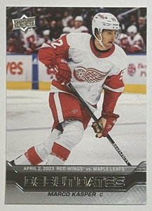 2023-24 Upper Deck Series 1 MARCO KASPER Rookie Debut Dates DD-24 Red Wings