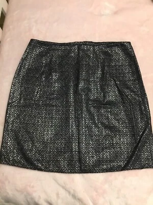 NEW LOOK Black/Silver Sparkly Metallic,Skirt Size 10 - Image 1 of 4