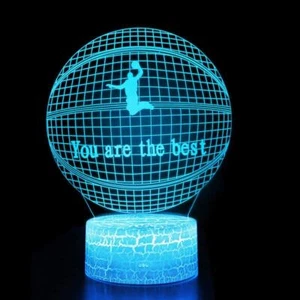 Basketball 3d Night Lights With Remote & Smart Touch 7 Colors + 16 Colors Changi - Picture 1 of 6