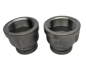 Lot Of 2, 150 Female NPT Bell Reducer Coupling 304 Stainless, 1-1/2" X 1" - Picture 1 of 6