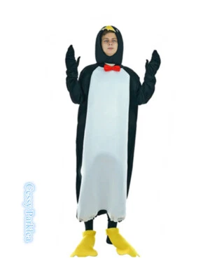 Caja-E1 Adultos Divertido Disfraz de Pingüino Unisex Divertido Animal Libro Semana Disfraz Foto 1 de 4