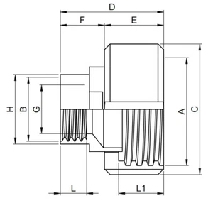  Adaptador IBC Acero Inoxidable S60x6 - Reducción Rosca Interior (SS316L) - Imagen 1 de 9