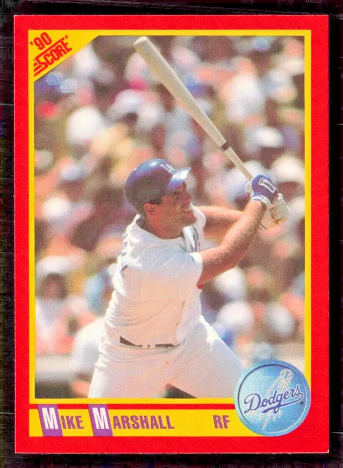 1990 Puntuación #384 Mike Marshall Outfield Los Angeles Dodgers envío gratuito Foto 1 de 1