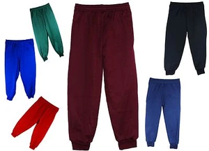 Uk Boys Girls Sportswear School Jogging Bottoms Sweat Pants Trouser 2-14 Years - Picture 1 of 7