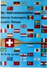 Original Vintage Poster Rotsee Lucerne Wc - Rowing Regatta 1973