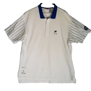 Nike Supreme Court T Shirt Men's Large Vintage 90s White Striped Sleeves Tennis - Picture 1 of 11